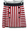 Dolce & Gabbana Size 42 Red, White, Black Cotton Blend Elastic Waist Skirt Red, White, Black / 42