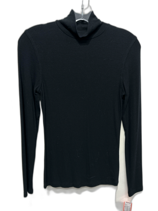 Frame Size Small Black Long Sleeve Ribbed Mock Neck Top Black / Small