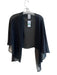 SLNY Black Polyester Button Sleeve see thru Shawl Black / L/XL