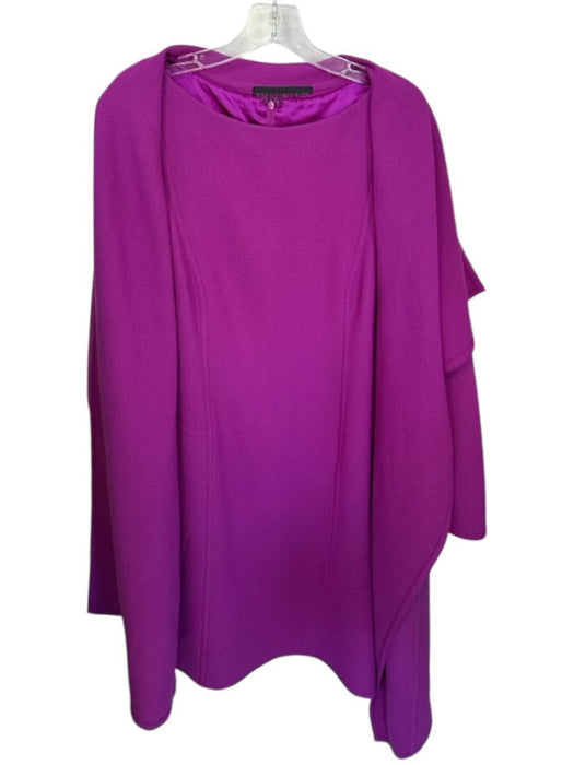 Tom and Linda Platt Size 10 Purple Sleeveless Back Zip Midi Coat Dress Set Purple / 10