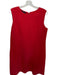 Lafayette 148 Size 10 Tomato Wool Sleeveless Back Zip Front Pockets Midi Dress Tomato / 10