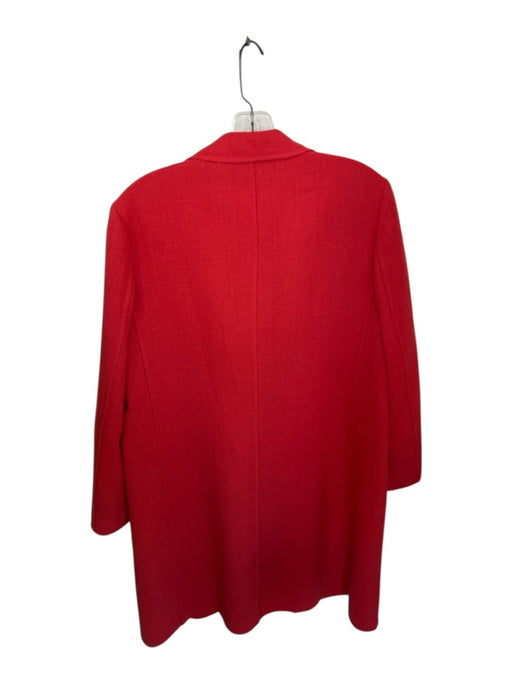 Lafayette 148 Size M Tomato Wool Lapel Long Sleeve Full length Coat Tomato / M