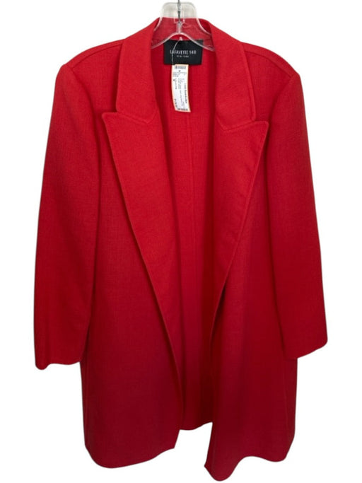 Lafayette 148 Size M Tomato Wool Lapel Long Sleeve Full length Coat Tomato / M
