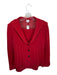 Armani Size 8 Red Wool Buttons Lapel Pencil Skirt Set Red / 8
