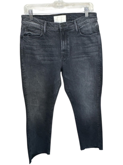 Mother Superior Size 31 Charcoal Cotton Blend High Waist Straight Leg Jeans Charcoal / 31