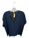 Vince Size M Navy Silk Cap Sleeve V Neck Embroidered Top Navy / M