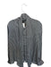 Ralph Lauren Black Size 10 Black & Gray Silk Long Sleeve Striped Button Down Top Black & Gray / 10