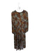 Kobi Halperin Size M Brown & Black Silk Blend Long Balloon Sleeve Lined Dress Brown & Black / M