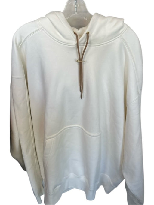 Nike x Jacquemus Size XL Ivory & Brown Cotton Blend Drawstring Neck Hoodie Ivory & Brown / XL