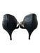 Manolo Blahnik Shoe Size 39.5 Black Raffia & Leather Stiletto Buckle Sandals Black / 39.5