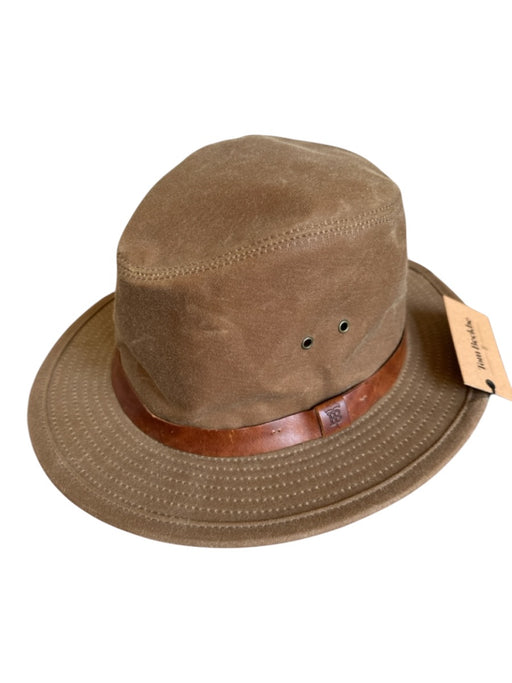 Tom Beckbe NWT Brown Coated Canvas Leather Band Packable Men's Hat Brown