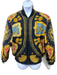 Hermes Size 48 / Large Gold & Black Polyester Quilted Zip Front Jacket Gold & Black / 48 / Large