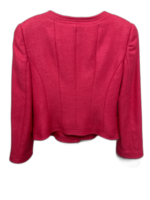 Giorgio Armani Size S / 38 Coral Pink Silk Button Down Pockets Jacket Coral Pink / S / 38