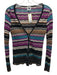 M Missoni Size S / 40 Purple, Black, Blue Merino Wool Open Front Cardigan Purple, Black, Blue / S / 40