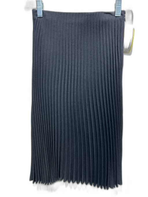 Valentino Size 2 Charcoal Gray Polyester Side Zip Knee Length Skirt Charcoal Gray / 2