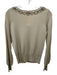 Escada Size S / 34 Beige Virgin Wool Beaded Chain Button Down Sweater Set Beige / S / 34