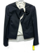 Lanvin Size S / 36 Black & White Viscose Open Front Bow Long Sleeve Jacket Black & White / S / 36
