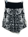 Yves Saint Laurent Size M Black & White Print Wool Abstract Elastic Hem Top Black & White Print / M