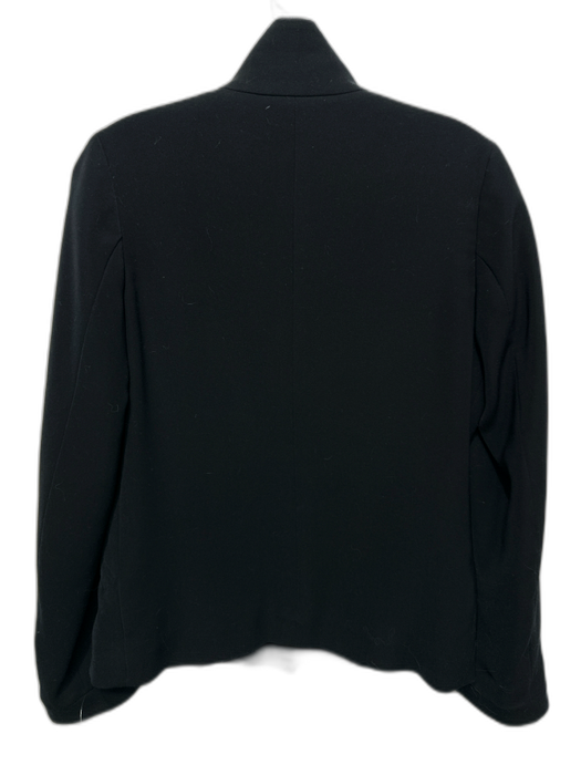Giorgio Armani Size S Black Polyester Long Sleeve Zip Jacket Black / S