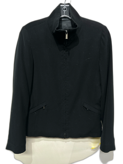 Giorgio Armani Size S Black Polyester Long Sleeve Zip Jacket Black / S