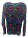 M Missoni Size S Black, Pink, Green Viscose Abstract Long Sleeve Top Black, Pink, Green / S