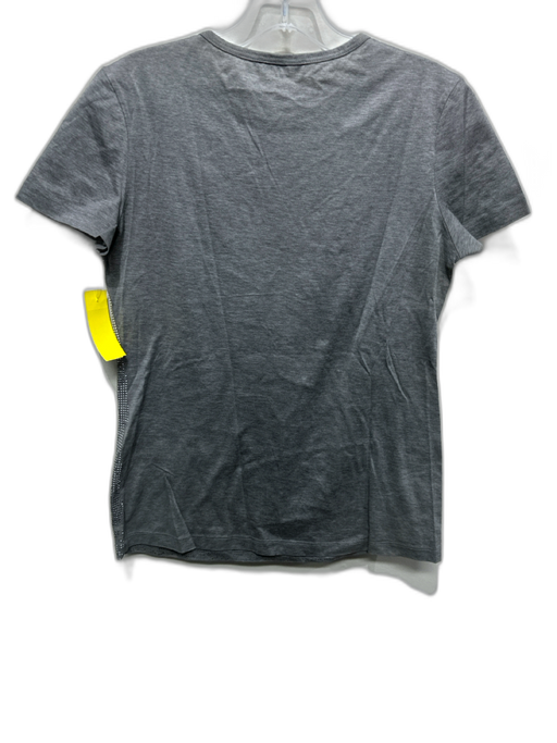 Versace Collection Size S / 40 Gray Print Cotton Camoflage Rhinestone Top Gray Print / S / 40