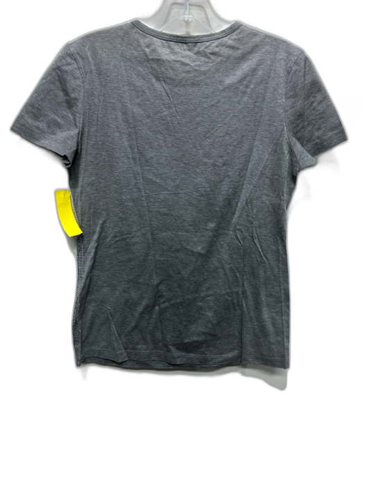 Versace Collection Size S / 40 Gray Print Cotton Camoflage Rhinestone Top Gray Print / S / 40