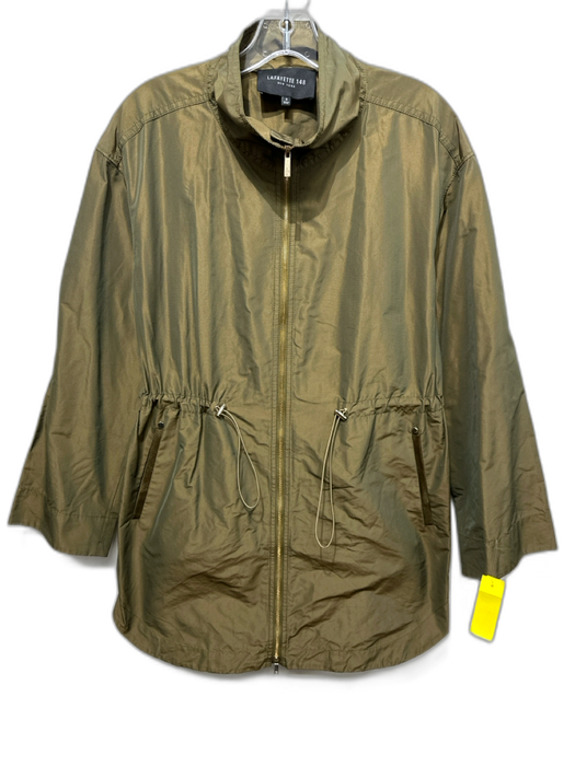 Lafayette 148 Size S Brown Polyester Zip Front Drawstring Long Sleeve Jacket Brown / S