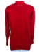 Chanel Size M Red Cashmere Turtle Neck Gold Button Detail Long Sleeve Sweater Red / M