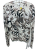 Escada Sport Size S White, Gray, Brown Cotton Button Down Abstract Cardigan White, Gray, Brown / S