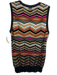 M Missoni Size XS / 38 Black, Orange, Pink Merino Wool Abstract Sleeveless Top Black, Orange, Pink / XS / 38