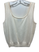 St. John Size S White Wool Blend Sleeveless Scoop Neck Shell Top Top White / S