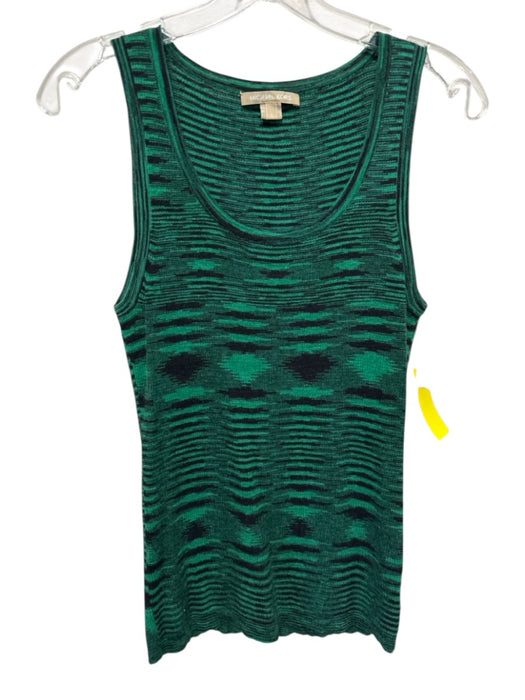 Michael Kors Collection Size S Green & Black Cashmere Chevron Sweater Set Green & Black / S