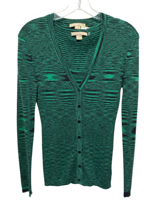 Michael Kors Collection Size S Green & Black Cashmere Chevron Sweater Set Green & Black / S