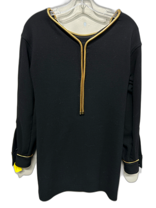 Yves Saint Laurent Size S / 36 Black & Gold Wool Gold hardware Rope Chain Dress Black & Gold / S / 36