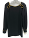 Yves Saint Laurent Size S / 36 Black & Gold Wool Gold hardware Rope Chain Dress Black & Gold / S / 36