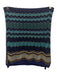 Missoni Navy Blue & Teal Wool & Acrylic Chevron Long scarf Navy Blue & Teal