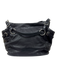 Prada Black Leather Silver Hardware Tote Side Pockets Bag Black / L