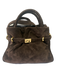 Sonia Rykiel Dark Brown Suede Shoulder Strap Gold Hardware Satchel Bag Dark Brown / Small
