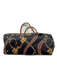 Lauren Ralph Lauren Black, Brown, Gold Coated Canvas & Leather Chain Print Bag Black, Brown, Gold / M