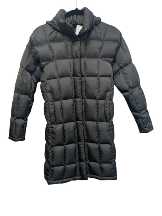 The North Face Size XS Charcoal Gray Polyester Goose Down Quilted Hood Coat Charcoal Gray / XS