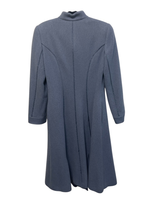 Giorgio Armani Size 38 / S Slate Blue Wool & Cashmere stand collar Pleat Coat Slate Blue / 38 / S