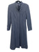 Giorgio Armani Size 38 / S Slate Blue Wool & Cashmere stand collar Pleat Coat Slate Blue / 38 / S