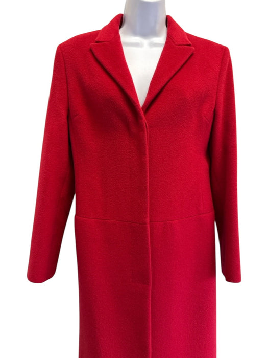 Gianni Versace Size 40 Red Wool Blend Lapel Back Slit Buttons Vintage Coat Red / 40