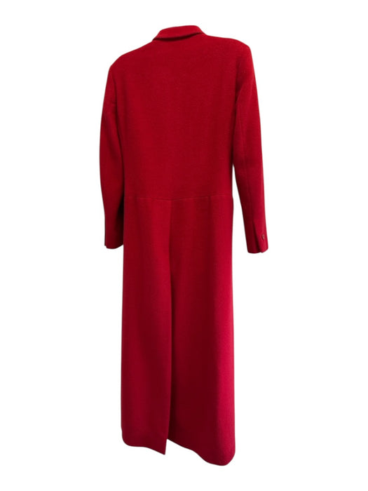 Gianni Versace Size 40 Red Wool Blend Lapel Back Slit Buttons Vintage Coat Red / 40