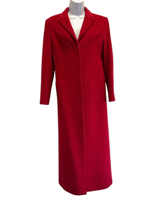 Gianni Versace Size 40 Red Wool Blend Lapel Back Slit Buttons Vintage Coat Red / 40