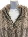 Yves Salomon Size 38 / S Gray Rabbit Stripe Hood Zip Jacket Gray / 38 / S
