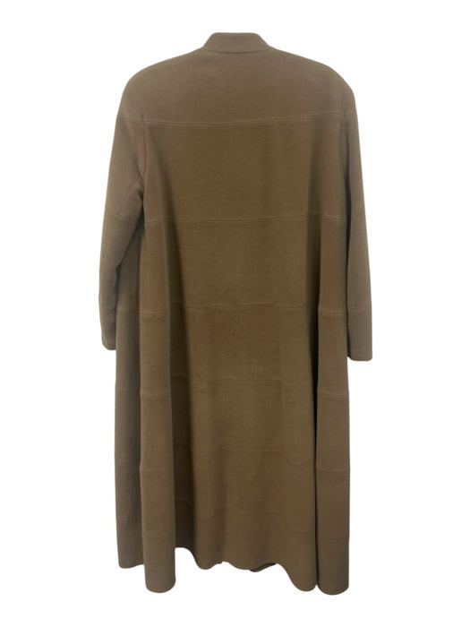 Giorgio Armani Size S Gray Green Wool Blend Paneled Button Down Full Length Coat Gray Green / S