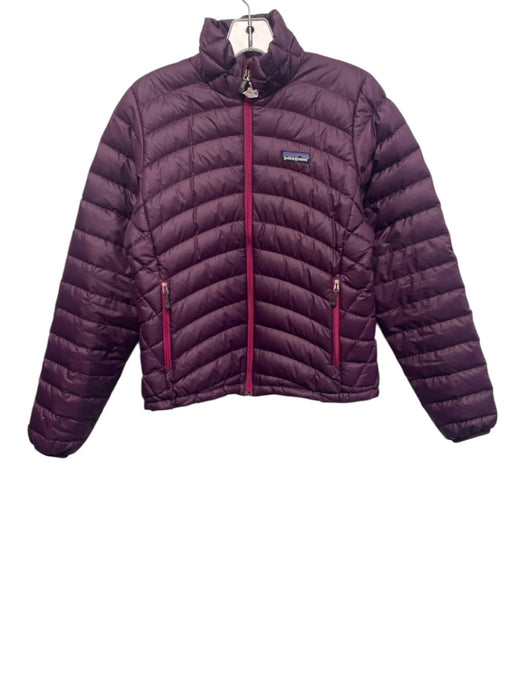 Patagonia Size S Purple Nylon Quilted Mock Neck Zip Jacket Purple / S