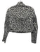 Love Moschino Size 4 Black & White Cotton Blend Leopard Snap Button Jacket Black & White / 4